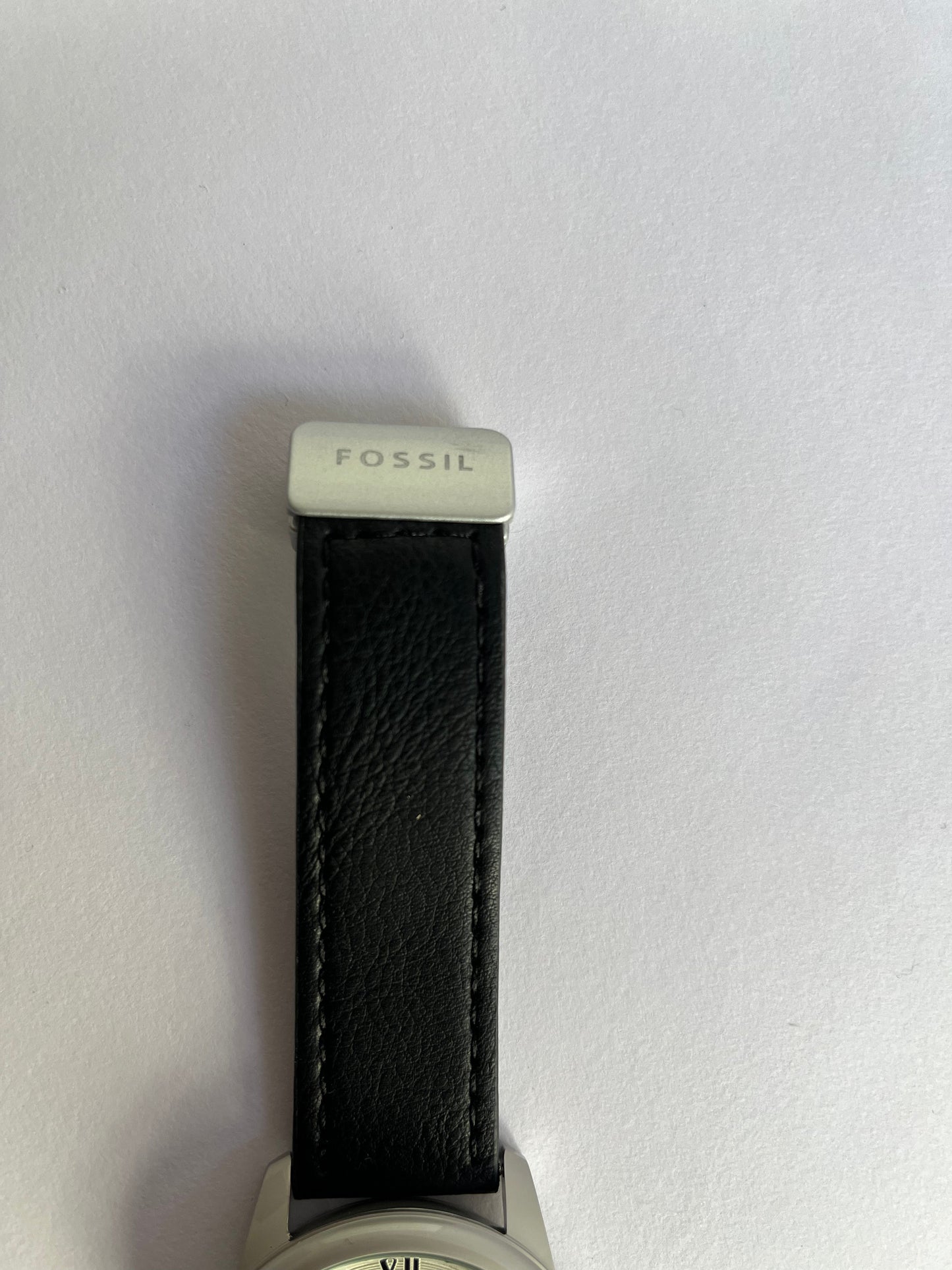 Aurevon Q Men’s Classic Analog Watch with White Roman Dial & Black Leather Strap