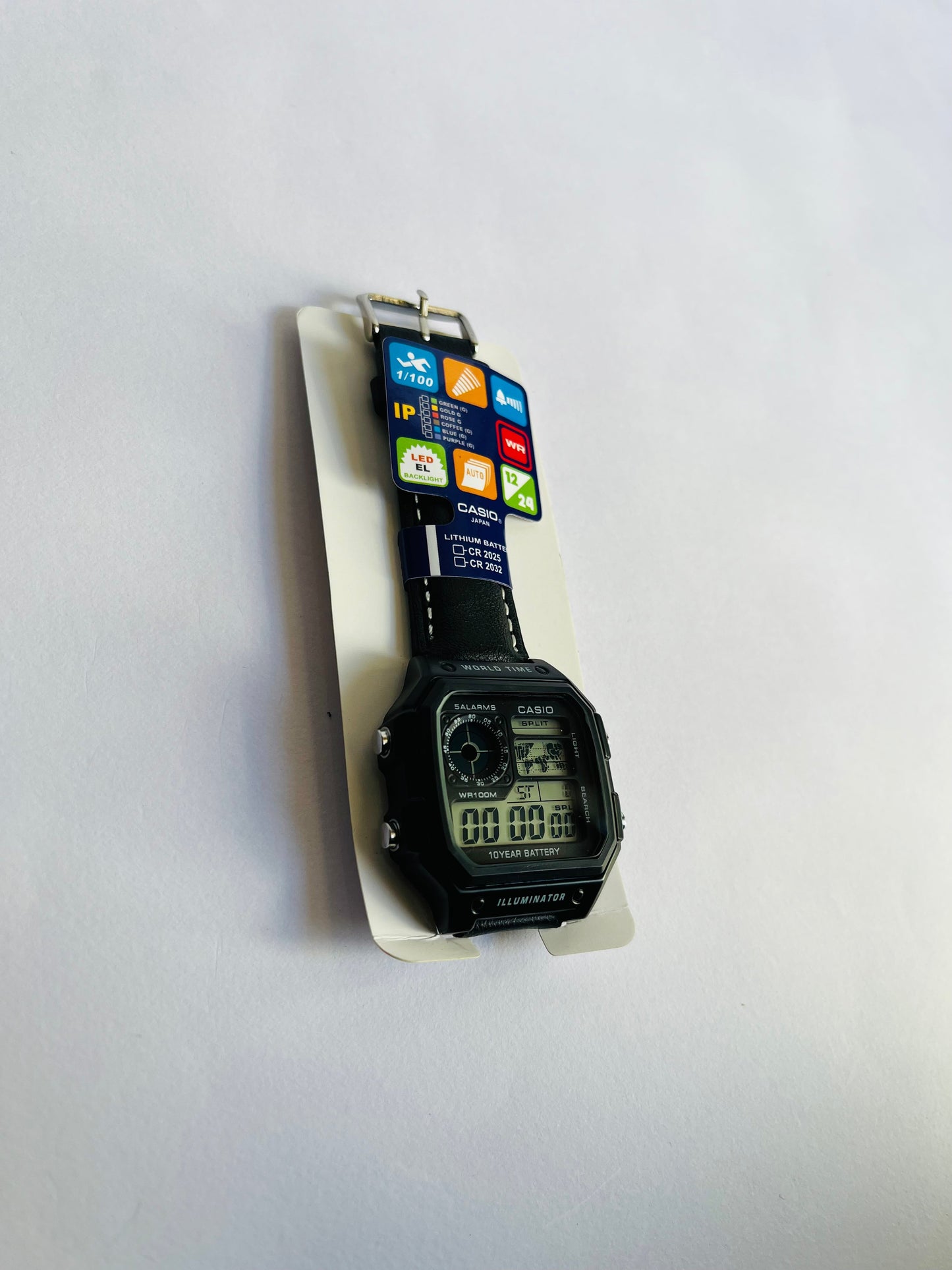Aurevon Rugged Digital Sports Watch with World Time & Illuminator